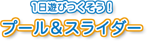 1日遊びつくそう!プール&スライダー